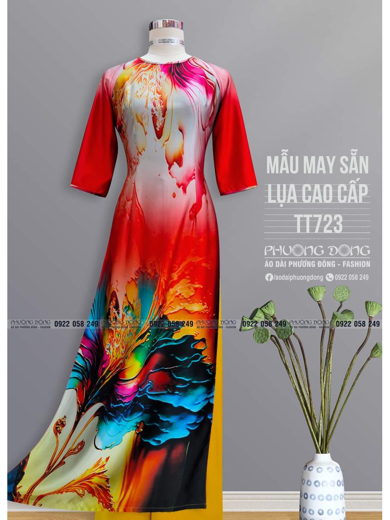 Áo Dài Truyền Thống Lụa Cao Cấp TT723